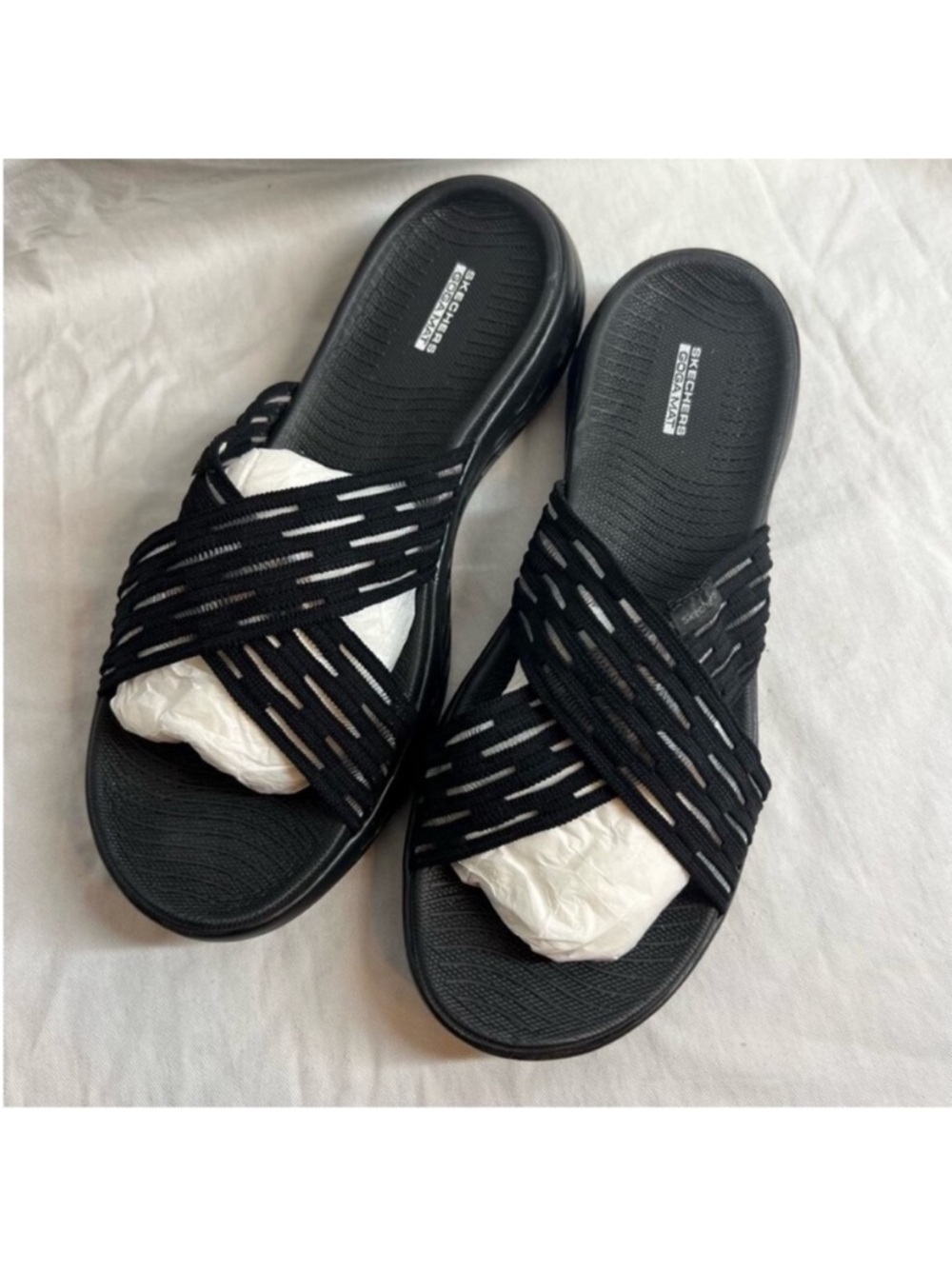 Sketcher on the go goga mat Strappy Flip Flop Slide Sandals Comfort  NWOT